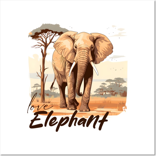 African Elephant Wall Art by zooleisurelife